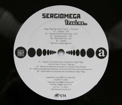 Cover Sergiomega* - Trust Me (12) Schallplatten Ankauf