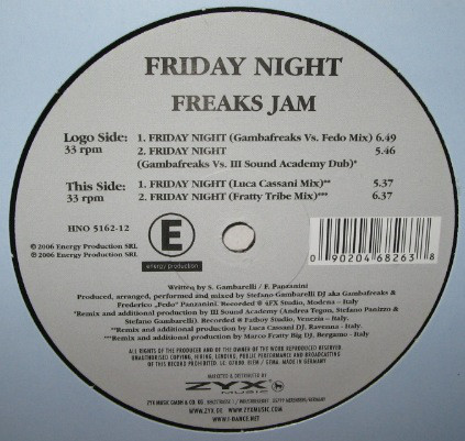Bild Freaks Jam - Friday Night (12) Schallplatten Ankauf