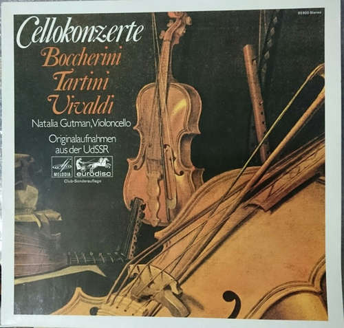 Cover Natalia Gutman - Boccherini*, Tartini*, Vivaldi* - Cellokonzerte (LP, Club) Schallplatten Ankauf