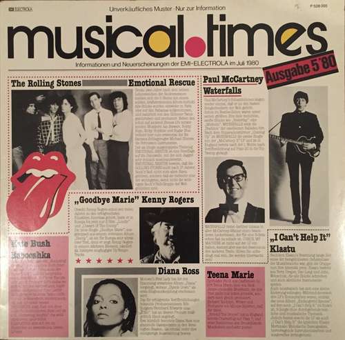 Cover Various - Musical Times • Ausgabe 5'80 (12, Comp, Promo) Schallplatten Ankauf