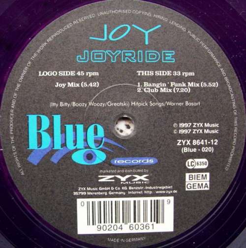 Cover Joy (4) - Joyride (12, RE, Mau) Schallplatten Ankauf
