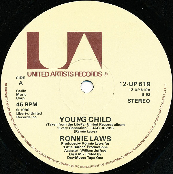 Bild Ronnie Laws - Young Child (12, Single) Schallplatten Ankauf