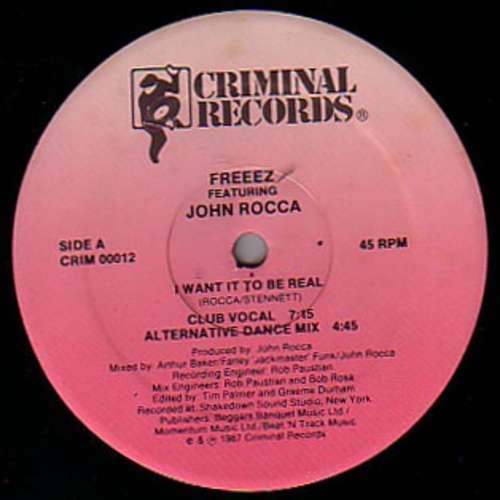 Cover Freeez Featuring John Rocca - I Want It To Be Real (12) Schallplatten Ankauf