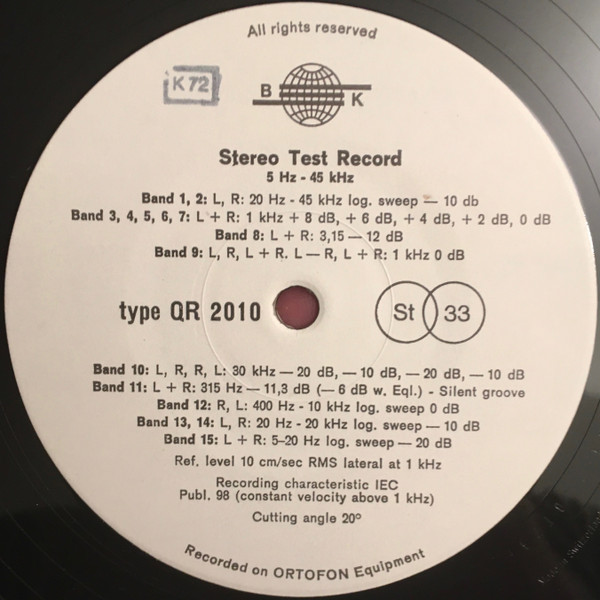 Cover No Artist - Stereo Test Record 5 Hz - 45 kHz (LP, Tes) Schallplatten Ankauf