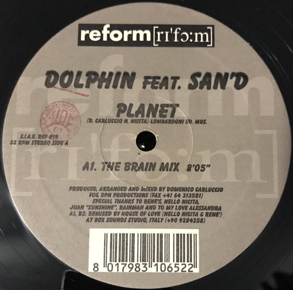 Cover Dolphin (3) Feat. San'd - Planet (12) Schallplatten Ankauf
