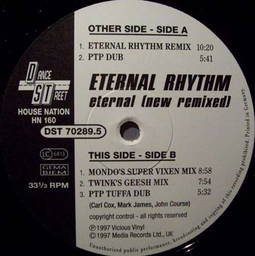 Cover Eternal Rhythm - Eternal (New Remixed) (12) Schallplatten Ankauf