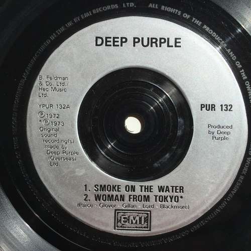 Cover Deep Purple - Smoke On The Water / Woman From Tokyo / Child In Time (7, Single) Schallplatten Ankauf