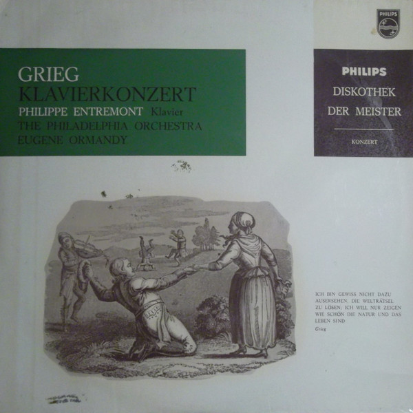 Cover Grieg* - Philippe Entremont ,  The Philadelphia Orchestra, Eugene Ormandy - Klavierkonzert  a-moll op.16 (10, Mono) Schallplatten Ankauf