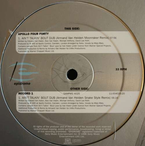 Cover Apollo Four Forty* - Ain't Talkin' Bout Dub (2x12, Promo) Schallplatten Ankauf