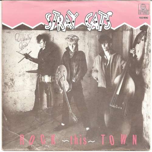 Cover Stray Cats - Rock This Town (7, Single) Schallplatten Ankauf