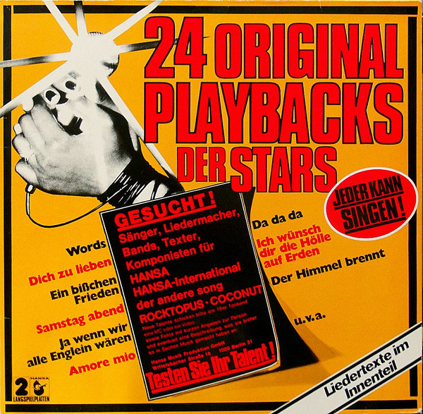 Cover No Artist - 24 Original Playbacks Der Stars - Jeder Kann Singen! Testen Sie Ihr Talent! (2xLP, Comp, Gat) Schallplatten Ankauf