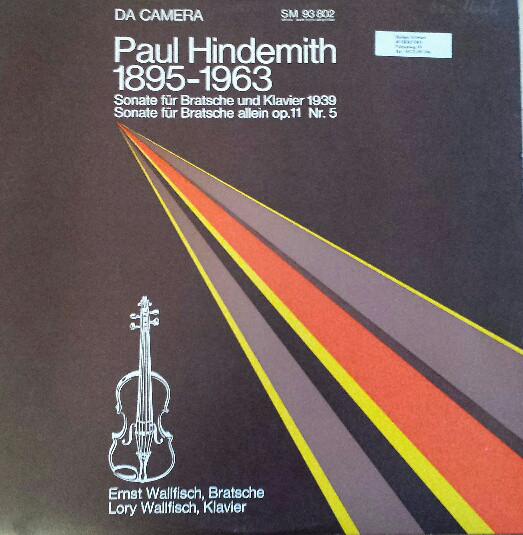 Bild Paul Hindemith - Sonate Für Bratsche Und Klavier 1939 / Sonate Für Bratsche Allein Op. 11 Nr. 5 (LP, Album) Schallplatten Ankauf