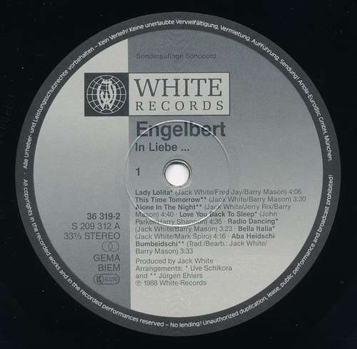 Cover Engelbert* - In Liebe (LP, Album) Schallplatten Ankauf