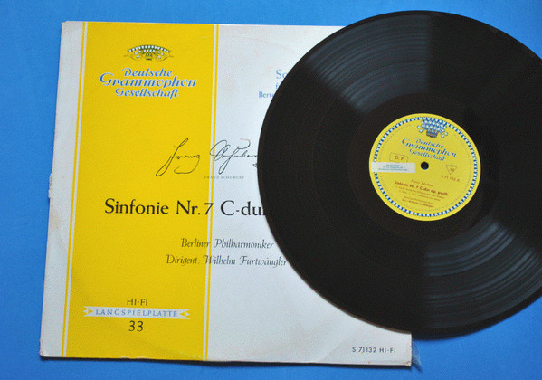Cover Franz Schubert, Berliner Philharmoniker Dirigent: Wilhelm Furtwängler - Sinfonie Nr. 7 C-Dur Op. Posth. (LP, Album, Club, Son) Schallplatten Ankauf