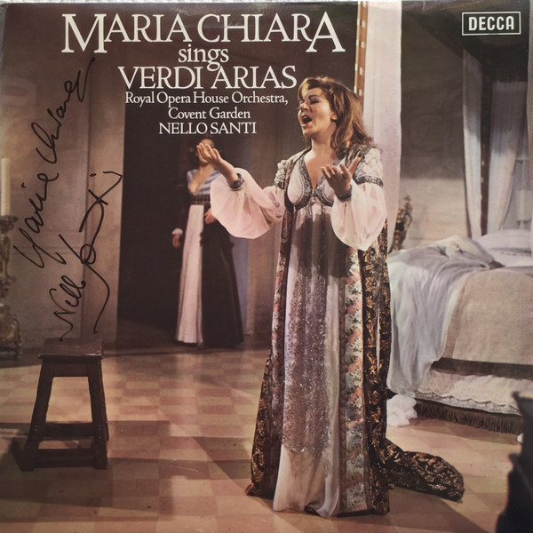Cover Maria Chiara, Verdi*, Royal Opera House Orchestra, Covent Garden*, Nello Santi - Maria Chiara Sings Verdi Arias (LP) Schallplatten Ankauf