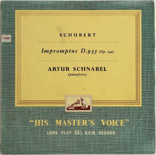 Cover zu Artur Schnabel - Schubert Impromptus D.935 (Op. 142) (10, Album, Mono) Schallplatten Ankauf