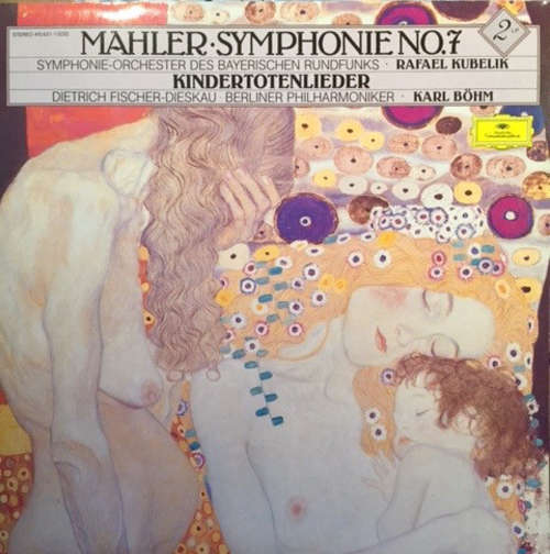 Cover Mahler* - Rafael Kubelik, Symphonie-Orchester Des Bayerischen Rundfunks, Karl Böhm, Dietrich Fischer-Dieskau, Berliner Philharmoniker - Symphonie No. 7 - Kindertotenlieder (2xLP, RE) Schallplatten Ankauf