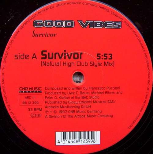 Bild Good Vibes - Survivor / Alana's Party (12) Schallplatten Ankauf