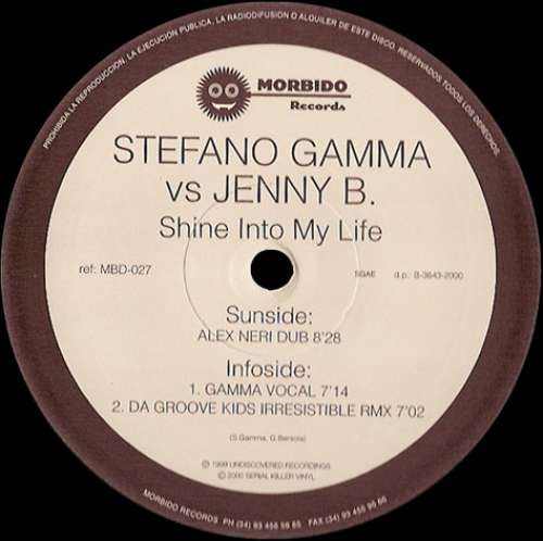 Cover Stefano Gamma vs. Jenny B. - Shine Into My Life (12) Schallplatten Ankauf