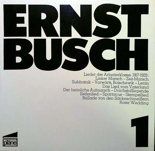 Cover Ernst Busch - Ernst Busch 1 (LP, Album) Schallplatten Ankauf