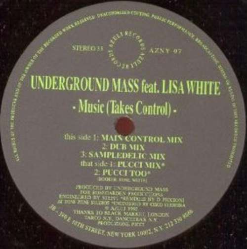 Cover Underground Mass Feat. Lisa White - Music (Takes Control) (12) Schallplatten Ankauf