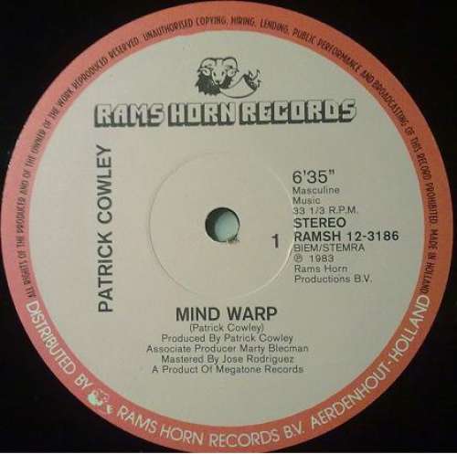 Cover Patrick Cowley - Mind Warp (12, Single) Schallplatten Ankauf