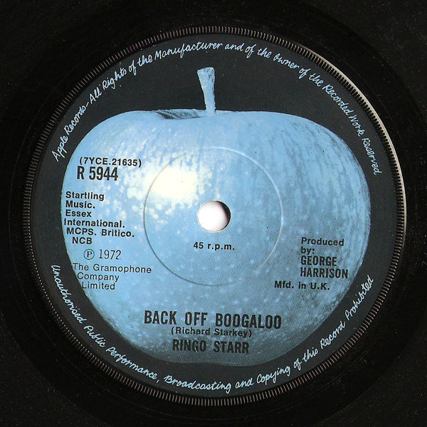 Bild Ringo Starr - Back Off Boogaloo (7, Single, Sol) Schallplatten Ankauf