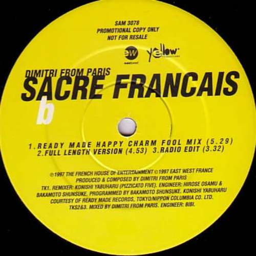 Cover Dimitri From Paris - Sacre Francais (12, Promo) Schallplatten Ankauf