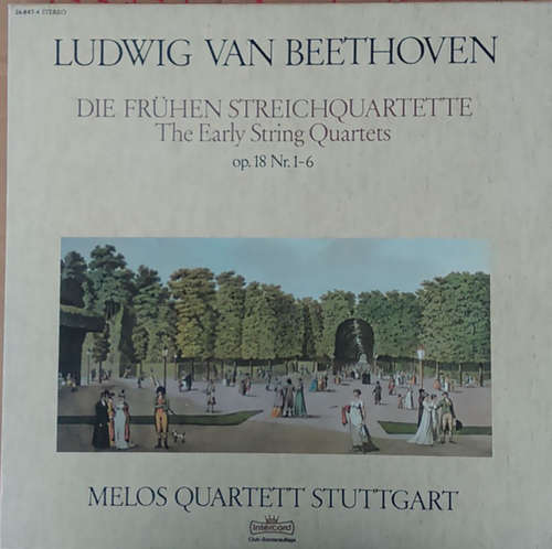Cover Ludwig Van Beethoven, Melos Quartett Stuttgart* - Die Frühen Streichquartette Op. 18 Nr. 1-6 (3xLP, Club, Dir + Box) Schallplatten Ankauf