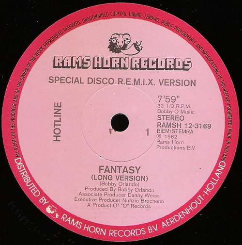 Cover Hotline (2) - Fantasy (Special Disco R.E.M.I.X. Version) (12, Single) Schallplatten Ankauf