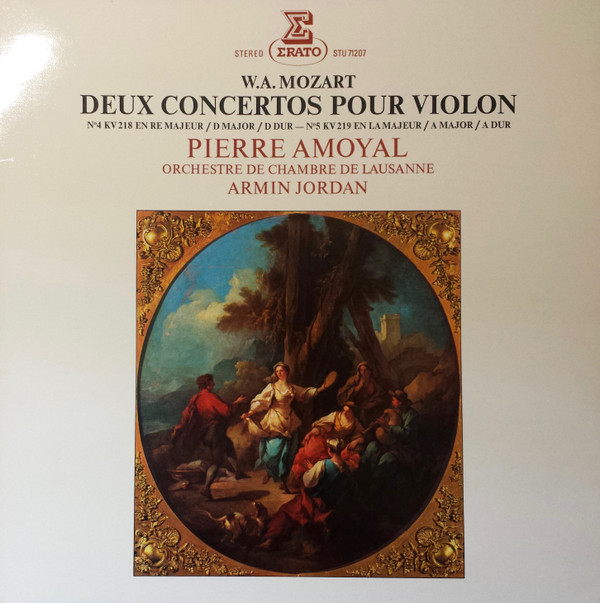 Cover W.A. Mozart* - Pierre Amoyal, Orchestre De Chambre De Lausanne, Armin Jordan - Deux Concertos Pour Violon (Nº4 KV 218 En Re Majeur - Nº5 KV 219 En La Majeur) (LP) Schallplatten Ankauf