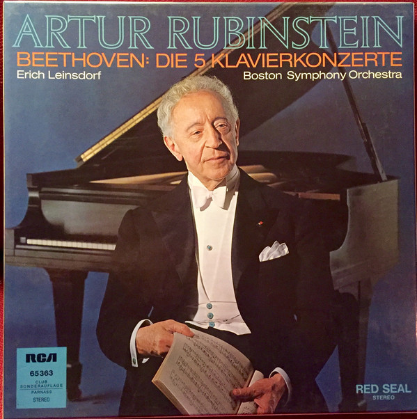 Cover Rubinstein* Spielt Beethoven* - Die 5 Klavierkonzerte (4xLP, Club + Box, Comp) Schallplatten Ankauf