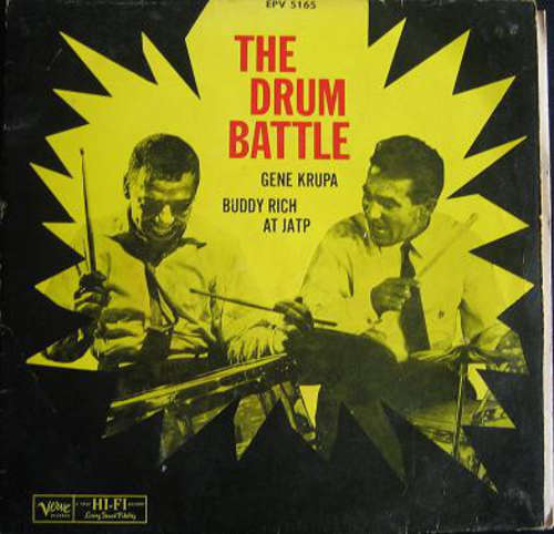Cover Gene Krupa, Buddy Rich - The Drum Battle (7, EP) Schallplatten Ankauf