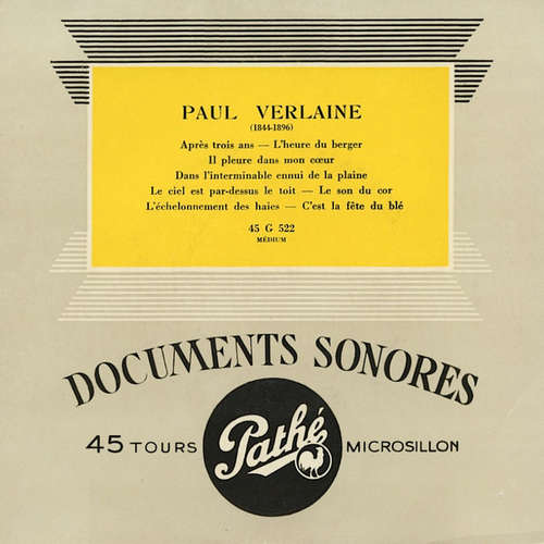 Cover Paul Verlaine - Documents Sonores (7, EP, Mono) Schallplatten Ankauf