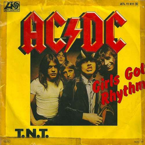 Cover AC/DC - Girls Got Rhythm / T.N.T. (7, Single, RP) Schallplatten Ankauf