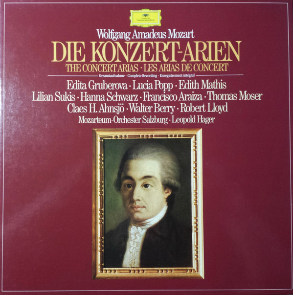 Cover Wolfgang Amadeus Mozart, Das Mozarteum Orchester Salzburg, Leopold Hager - Die Konzert-Arien (5xLP + Box) Schallplatten Ankauf