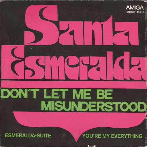 Cover Santa Esmeralda - Don't Let Me Be Misunderstood + Esmeralda Suite (7, Single) Schallplatten Ankauf