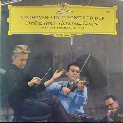 Cover Beethoven* / Christian Ferras • Herbert von Karajan • Berliner Philharmoniker - Violinkonzert D-Dur (LP, RE) Schallplatten Ankauf