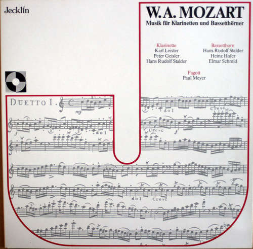 Cover Mozart* - W. A. Mozart - Musik Für Klarinetten Und Bassetthörner (LP, Mono, gat) Schallplatten Ankauf