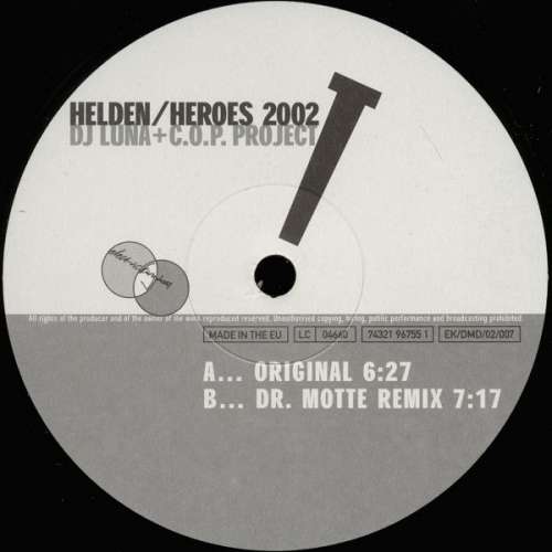 Cover DJ Luna (2) + C.O.P. Project - Helden / Heroes 2002 (12) Schallplatten Ankauf