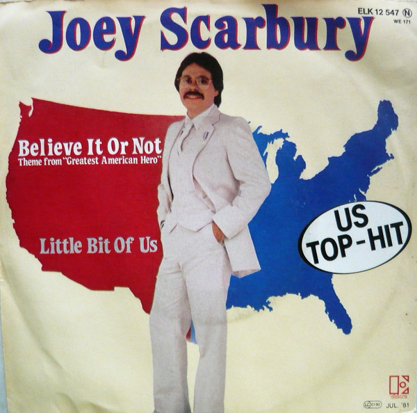 Cover Joey Scarbury - Believe It Or Not (Theme From Greatest American Hero) (7, Single) Schallplatten Ankauf