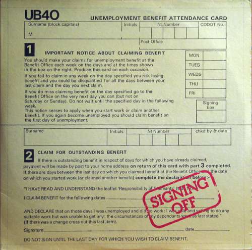 Cover UB40 - Signing Off (LP, Album + 12, Single) Schallplatten Ankauf