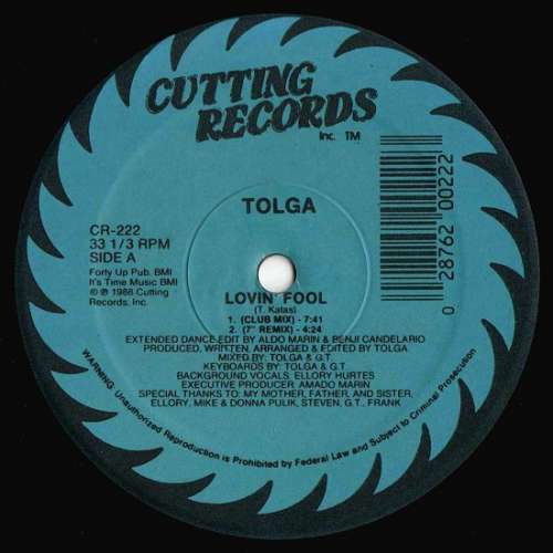 Cover Tolga (2) - Lovin' Fool (12) Schallplatten Ankauf