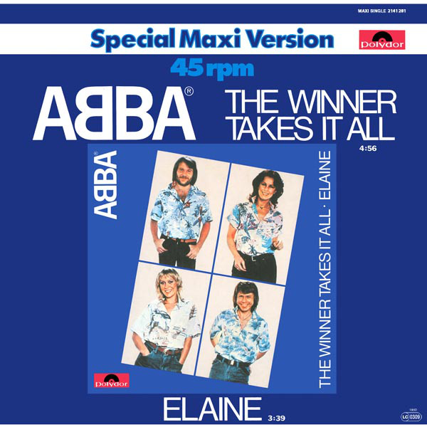 Cover ABBA - The Winner Takes It All / Elaine (12, Maxi) Schallplatten Ankauf