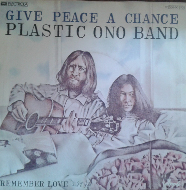 Cover Plastic Ono Band* - Give Peace A Chance / Remember Love (7, Single, RE) Schallplatten Ankauf