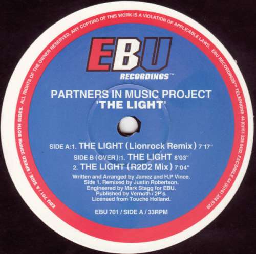 Cover Partners In Music Project* - The Light (12) Schallplatten Ankauf