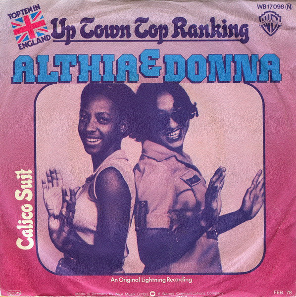 Cover zu Althia & Donna* - Up Town Top Ranking (7, Single) Schallplatten Ankauf