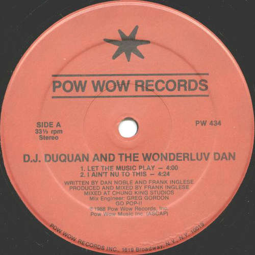 Cover D.J. Duquan* And The Wonderluv Dan - Let The Music Play / I Ain't Nu To This (12) Schallplatten Ankauf