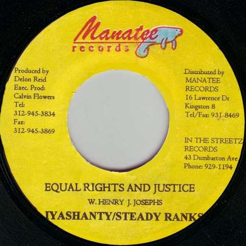 Cover Iyashanty* / Steady Ranks - Equal Rights & Justice (7, Single) Schallplatten Ankauf