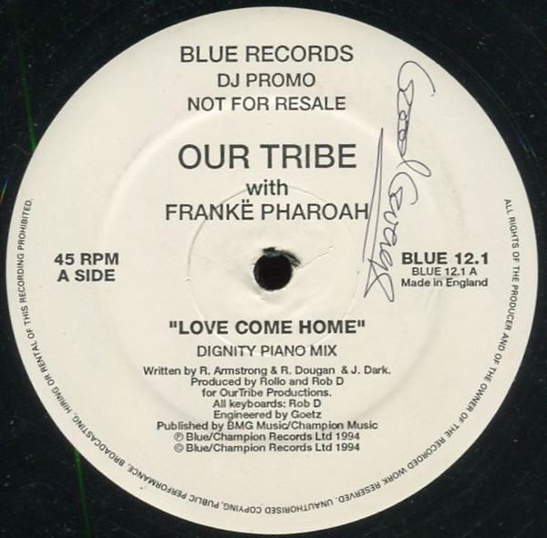 Cover Our Tribe With Frankë Pharoah - Love Come Home (2x12, Promo) Schallplatten Ankauf